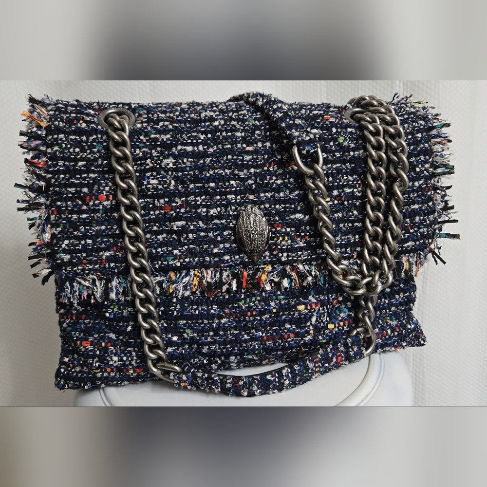 NWT Kurt Geiger Multicolor Large Tweed Shoulder/Crossbody Bag